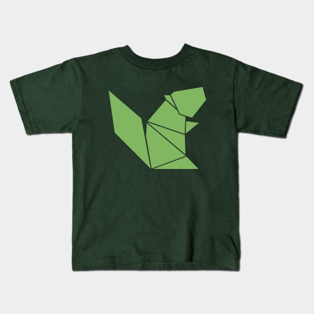 Squirrel origami Kids T-Shirt by danielasynner